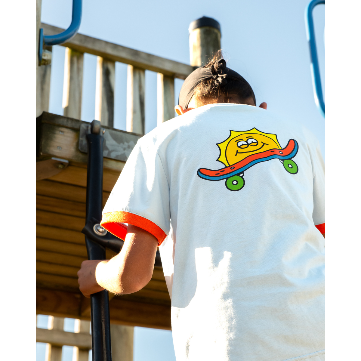 Blue Sun Skate Ringer Tee