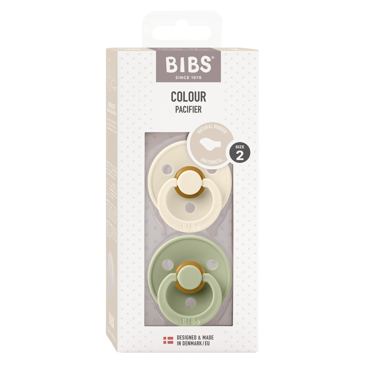 BIBS Anatomical 2 Pack Dummy - Ivory/Sage