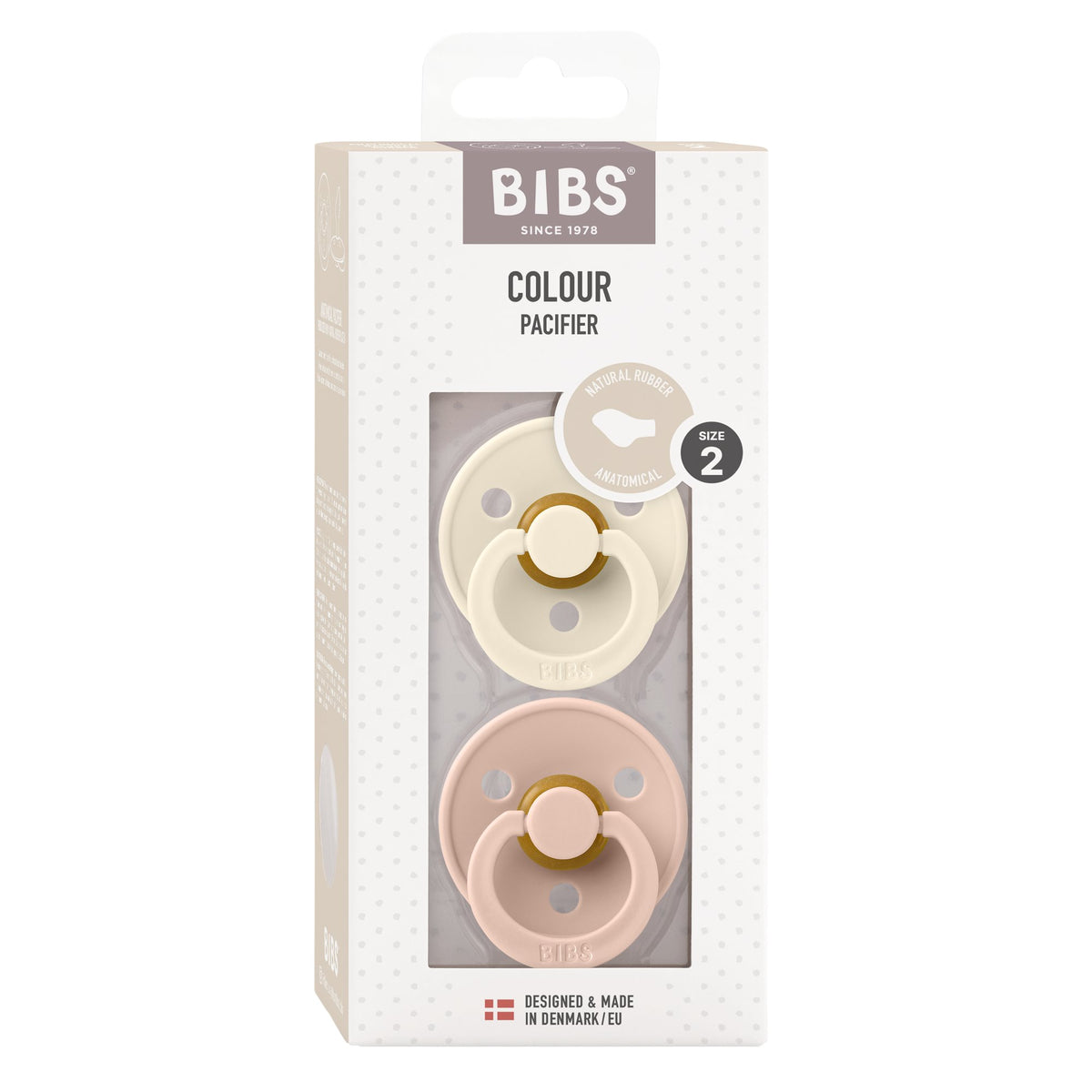 BIBS Anatomical 2 Pack Dummy - Ivory/Blush