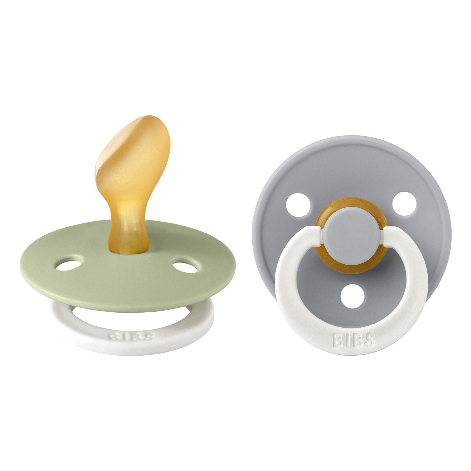 BIBS Anatomical GLOW 2 Pack Dummy- Sage/Cloud