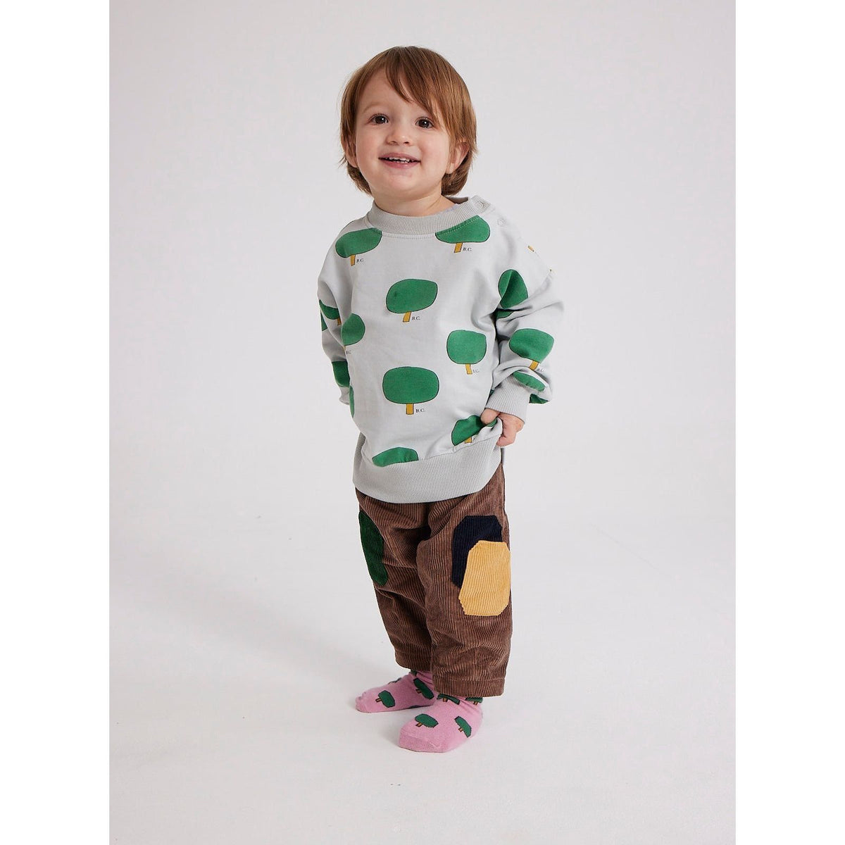 Baby Green Tree All Over Sweatshirt