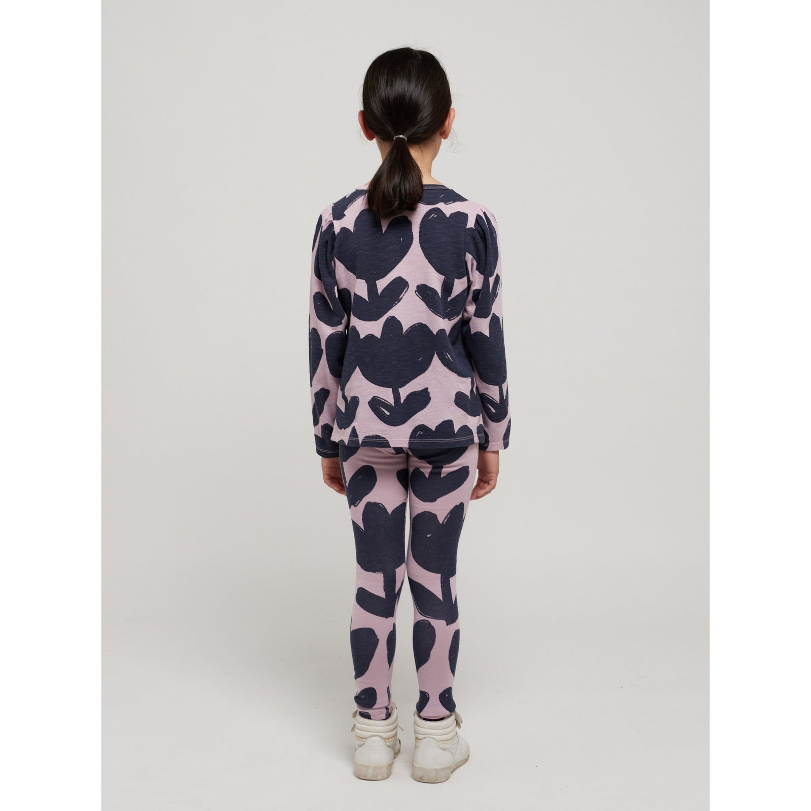 Retro Flowers All Over Balloon Sleeve T-Shirt