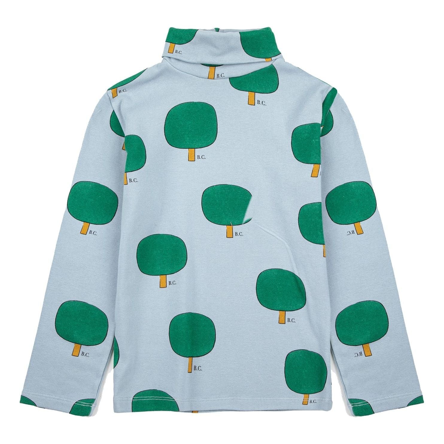 Green Tree All Over Turtle Neck T-Shirt