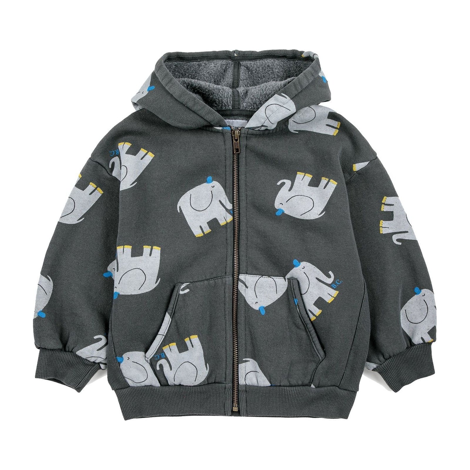 The Elephant All Over Zipped Hoodie