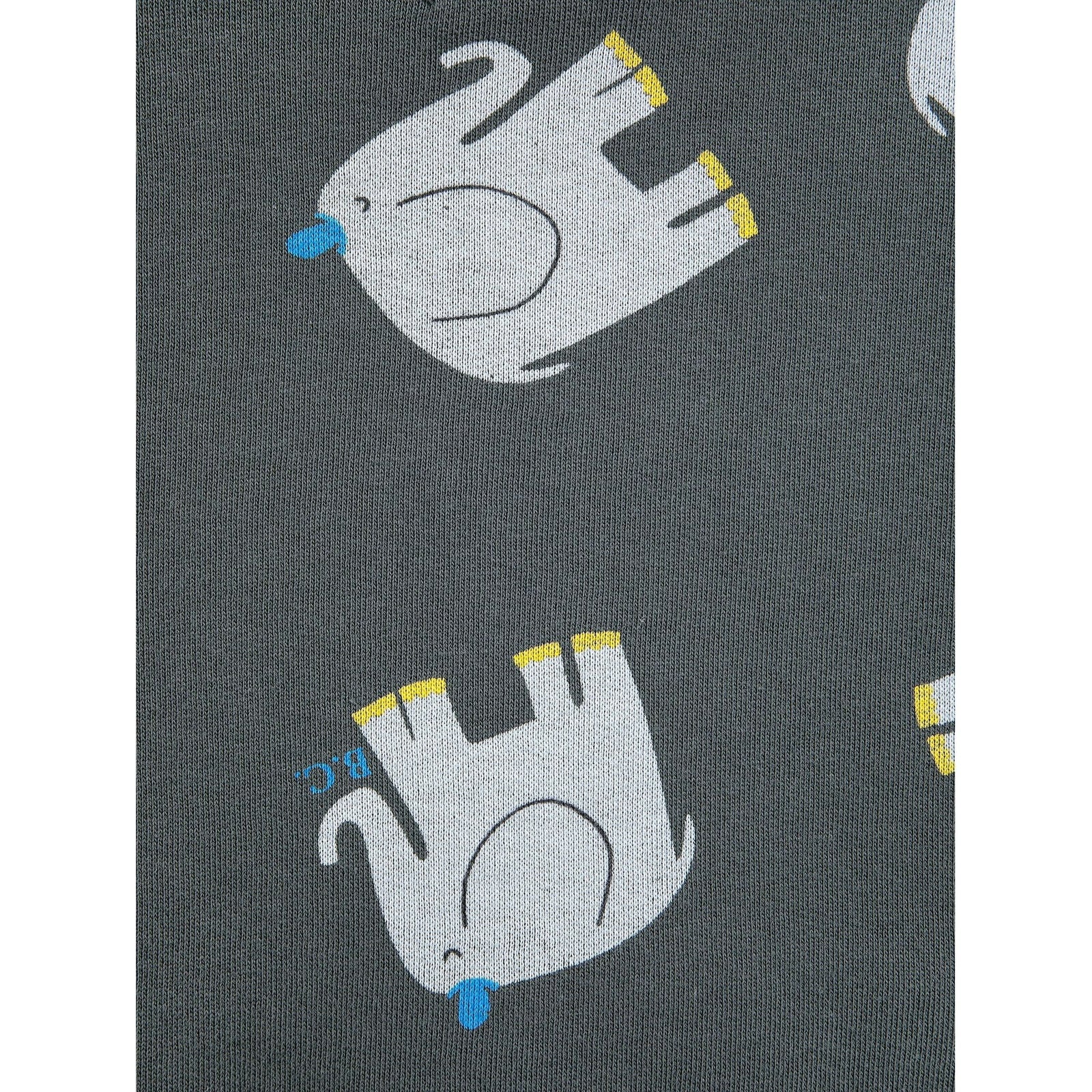 The Elephant All Over Zipped Hoodie