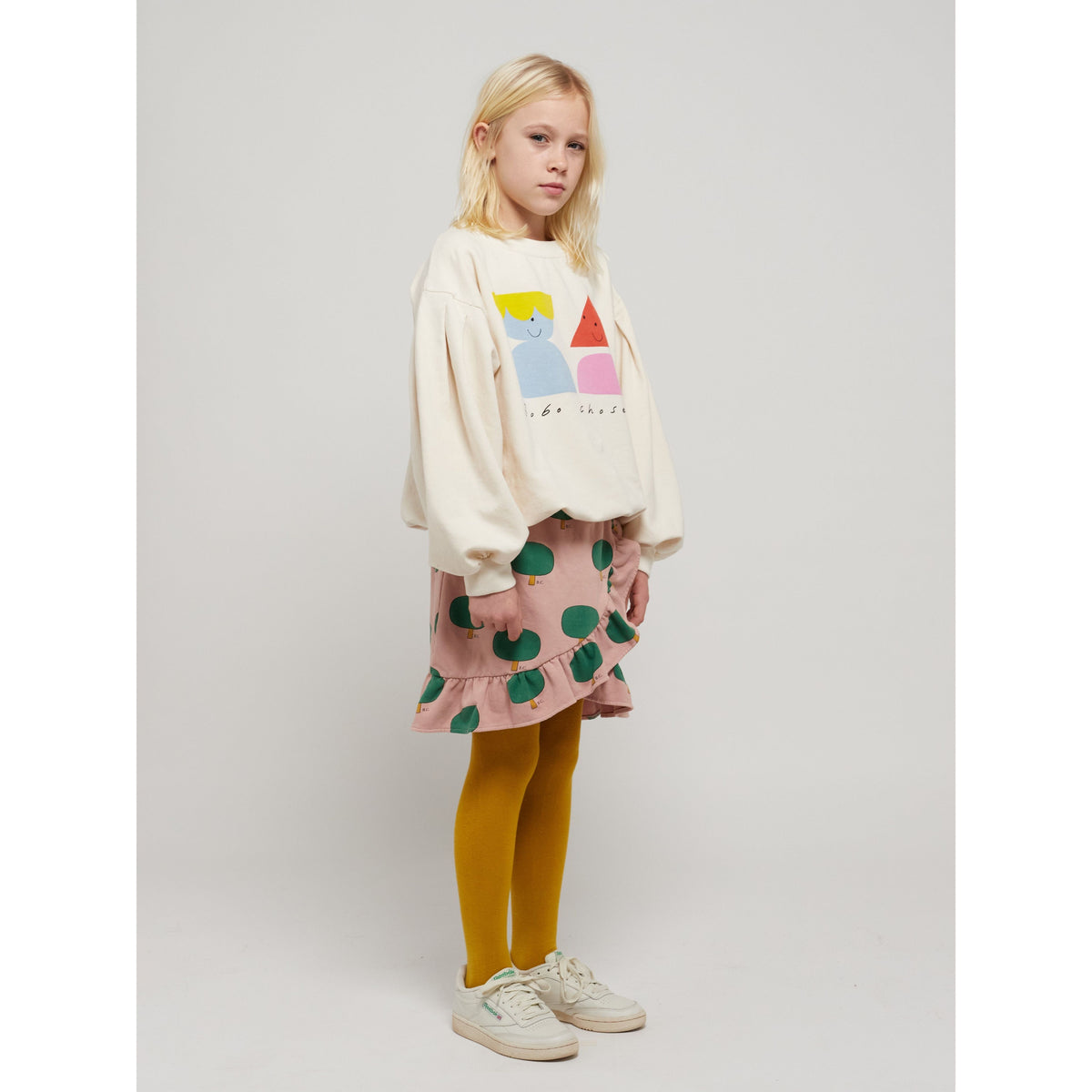Green Tree All Over Ruffle Skirt