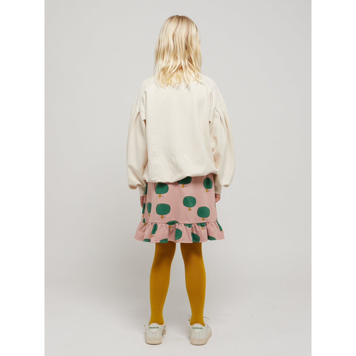 Green Tree All Over Ruffle Skirt