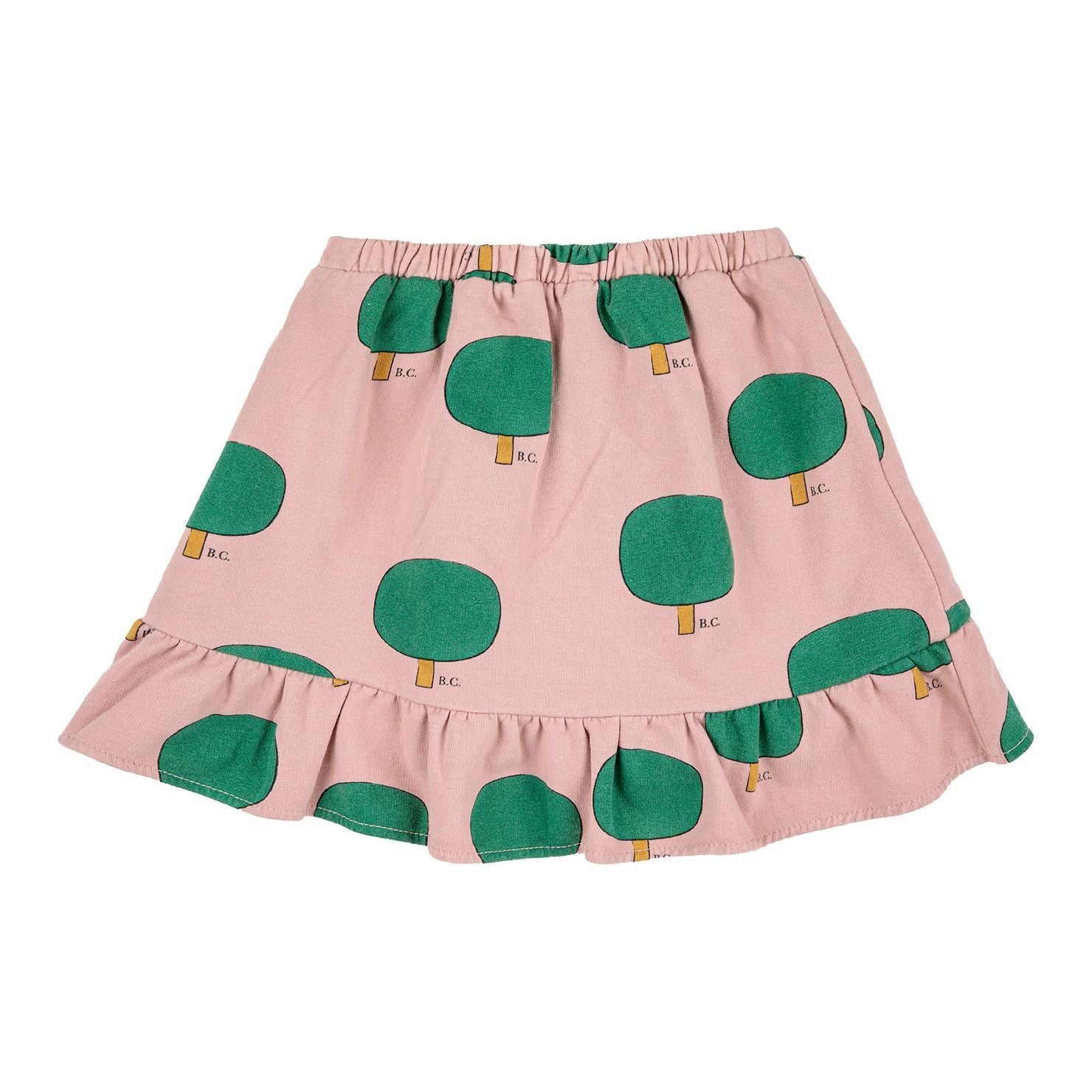 Green Tree All Over Ruffle Skirt