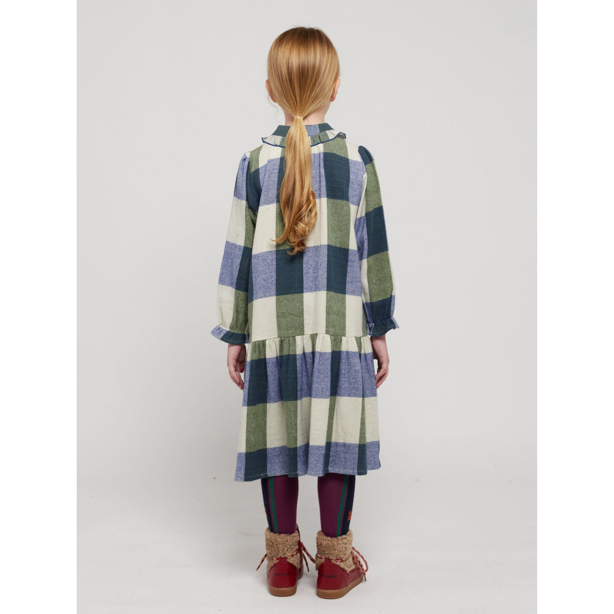 Plaid Check Jacquard Woven Dress