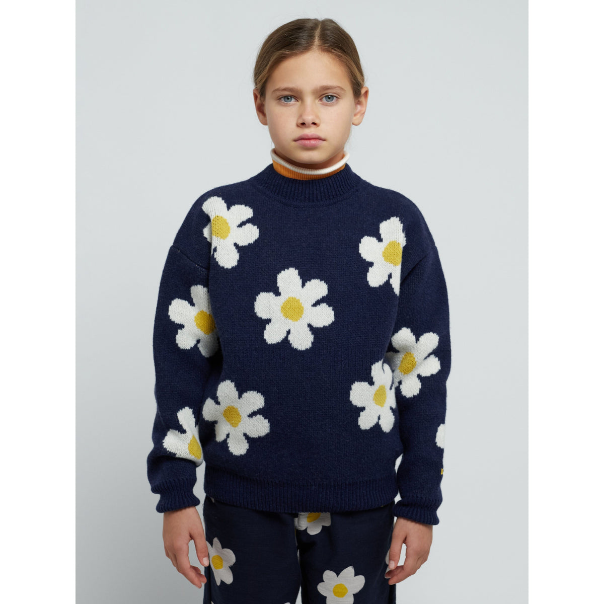 Big Flower Jacquard All Over Jumper