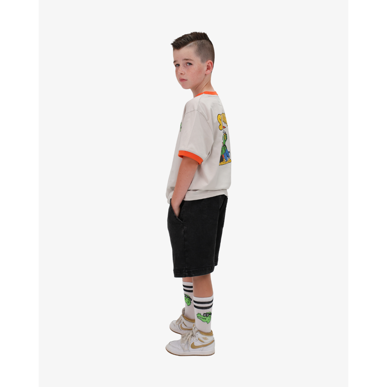 Retro Ringer Croc Tee