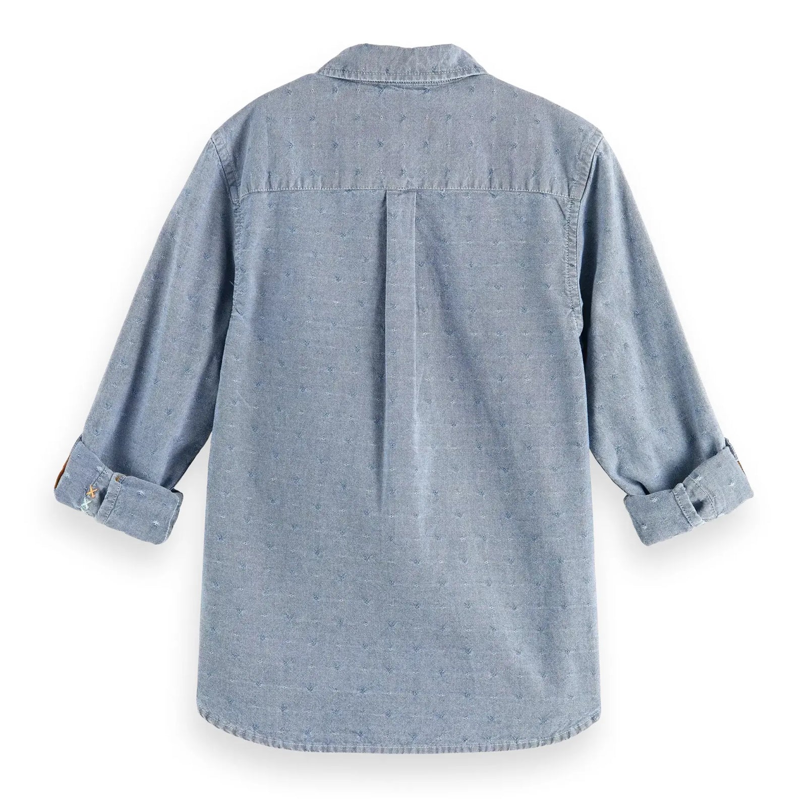 Regular-Fit Textured Shirt With Sleeve Adjustments