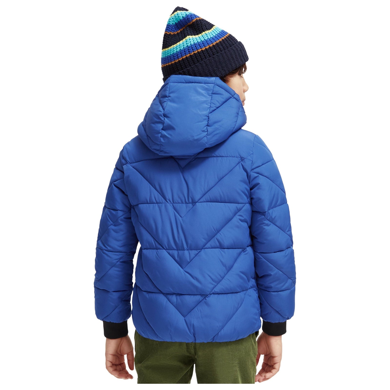 Water-Repellent Hooded Jacket - Cobalt