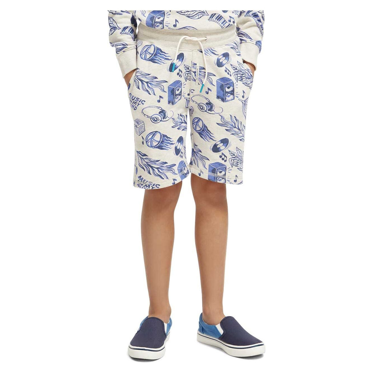 Printed Mid-Rise Sweatshorts