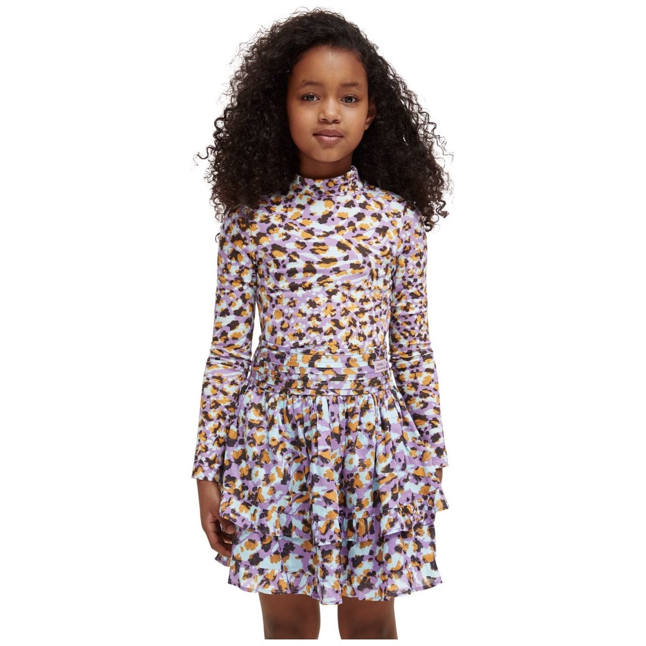 All-Over Printed High-Neck T-Shirt