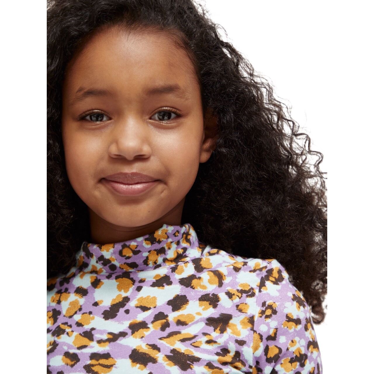 All-Over Printed High-Neck T-Shirt