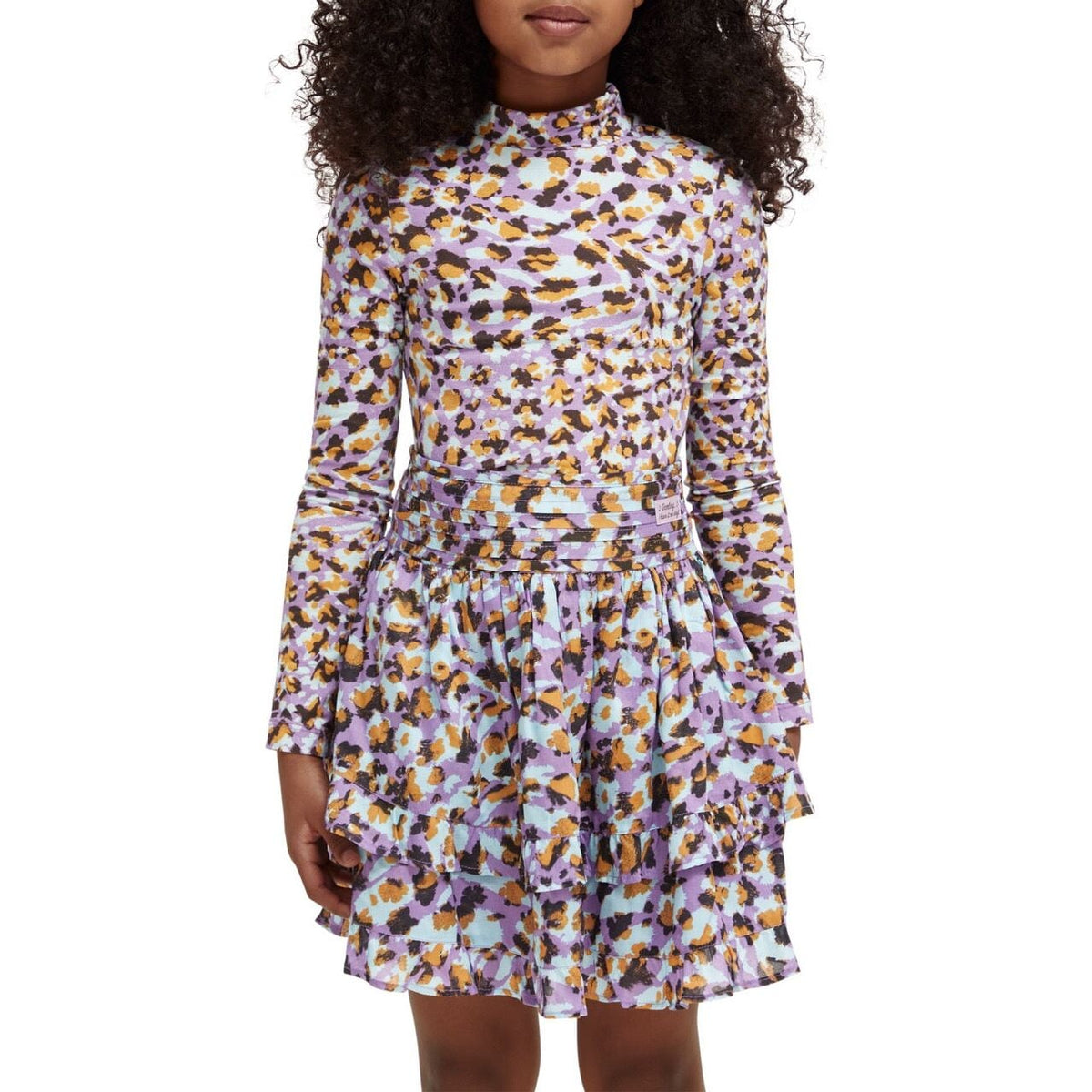 All-Over Printed High-Neck T-Shirt