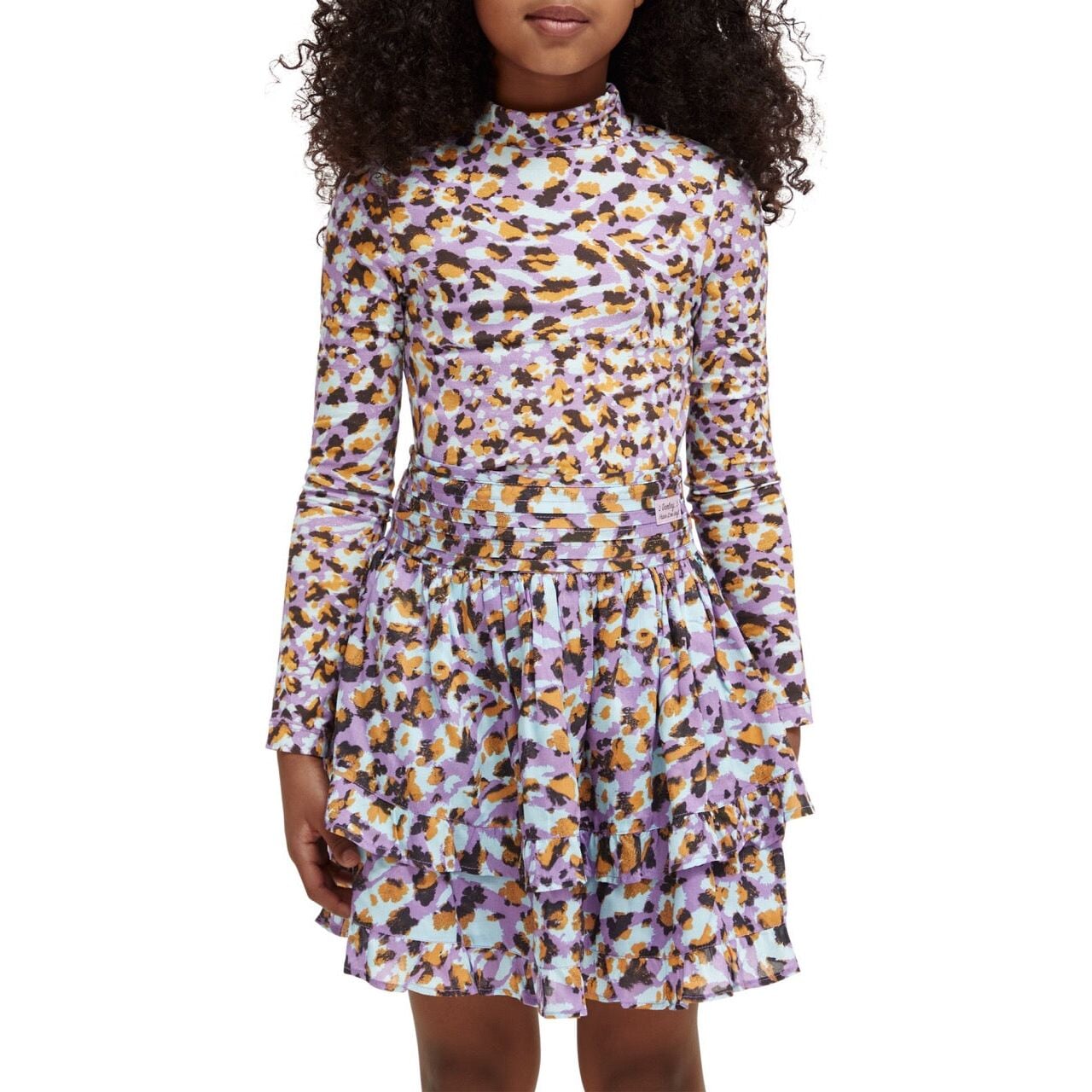 All-Over Printed High-Neck T-Shirt