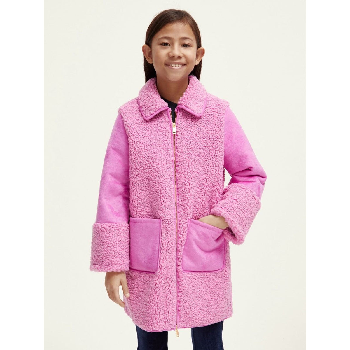 Longer-Length Bonded Teddy Jacket