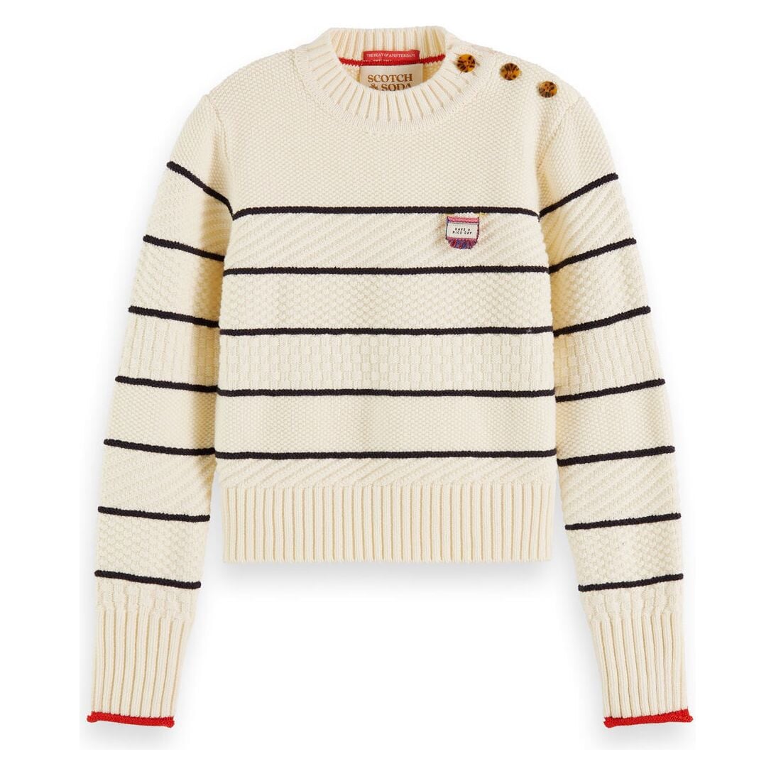 Organic Cotton Shoulder-Button Sweater