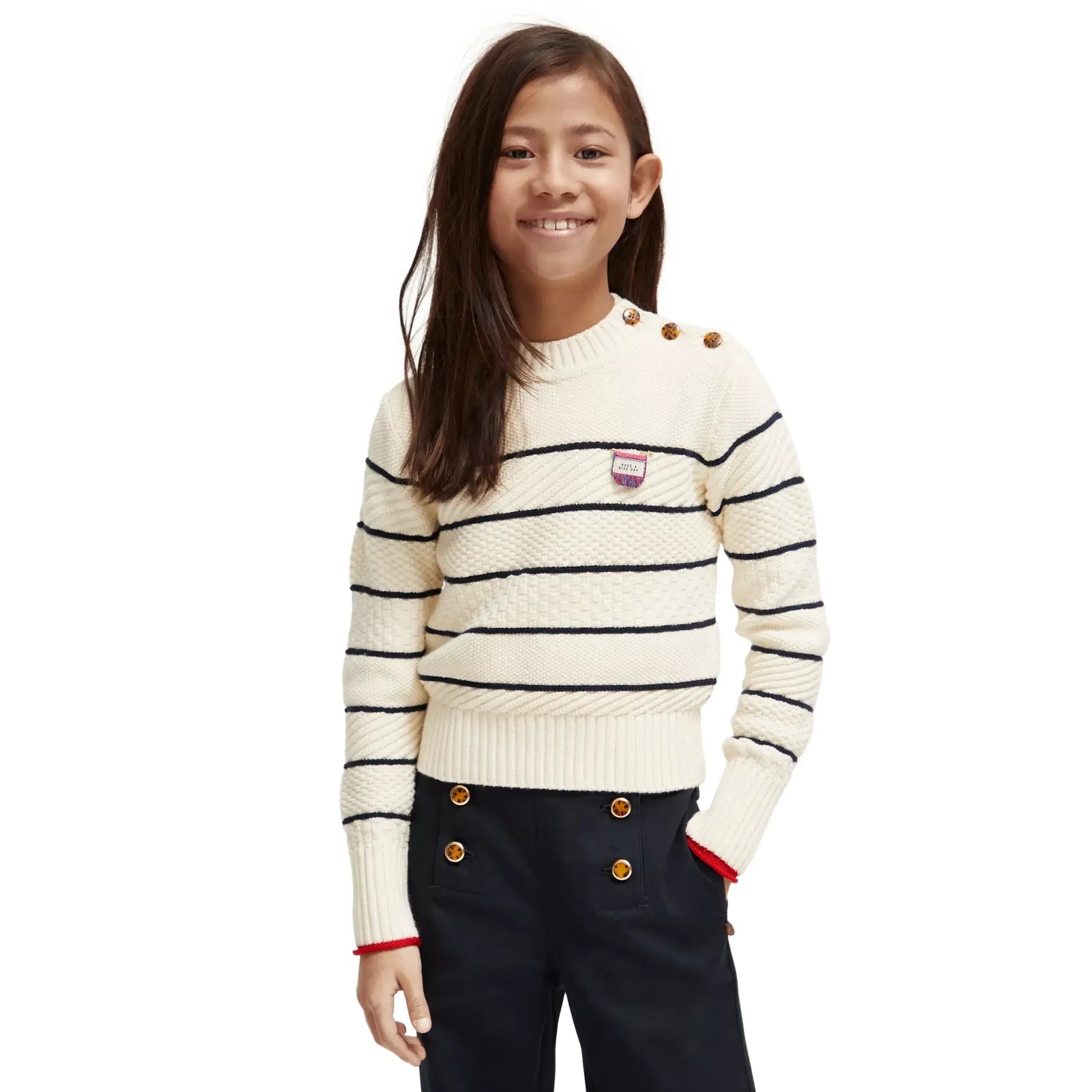 Organic Cotton Shoulder-Button Sweater