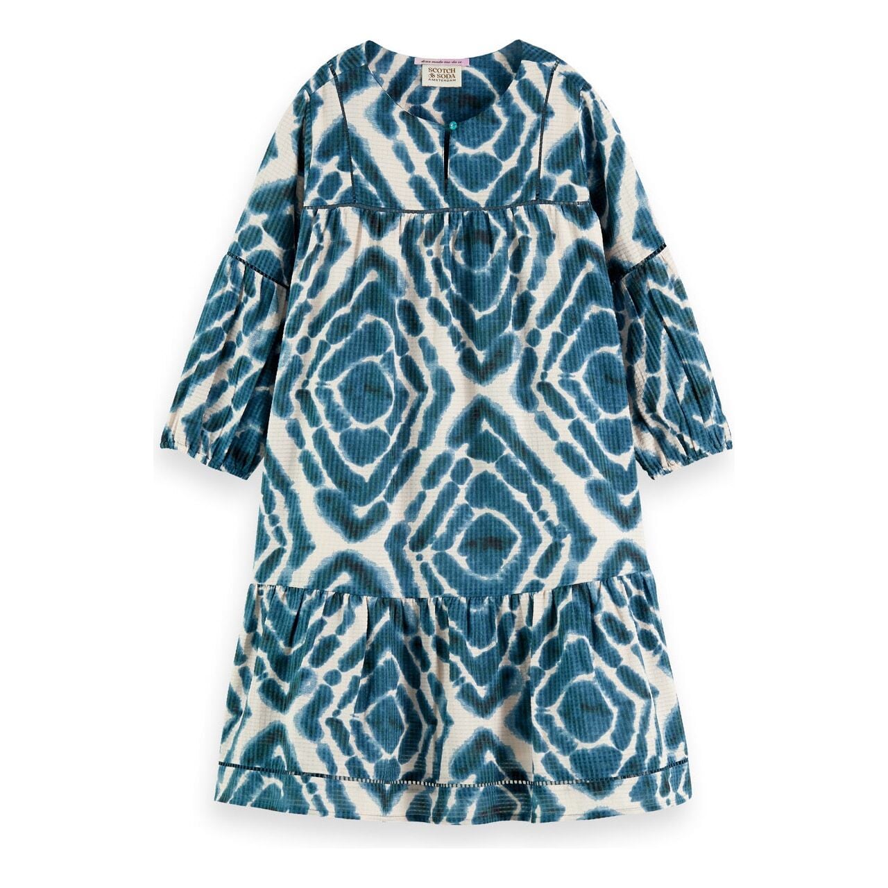 All-Over Printed Ladder Tape Dress
