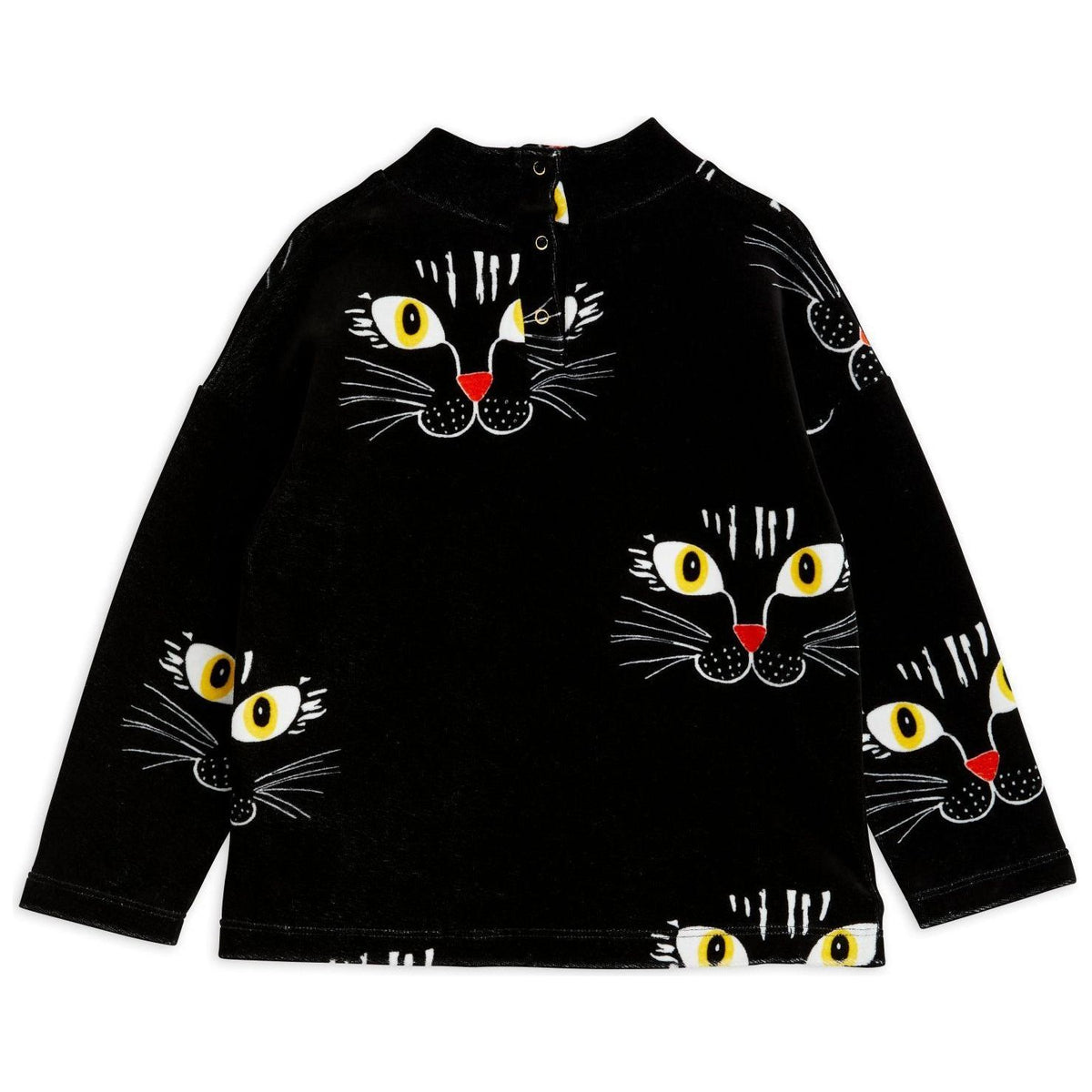 Cat Face Aop Velour Sweater