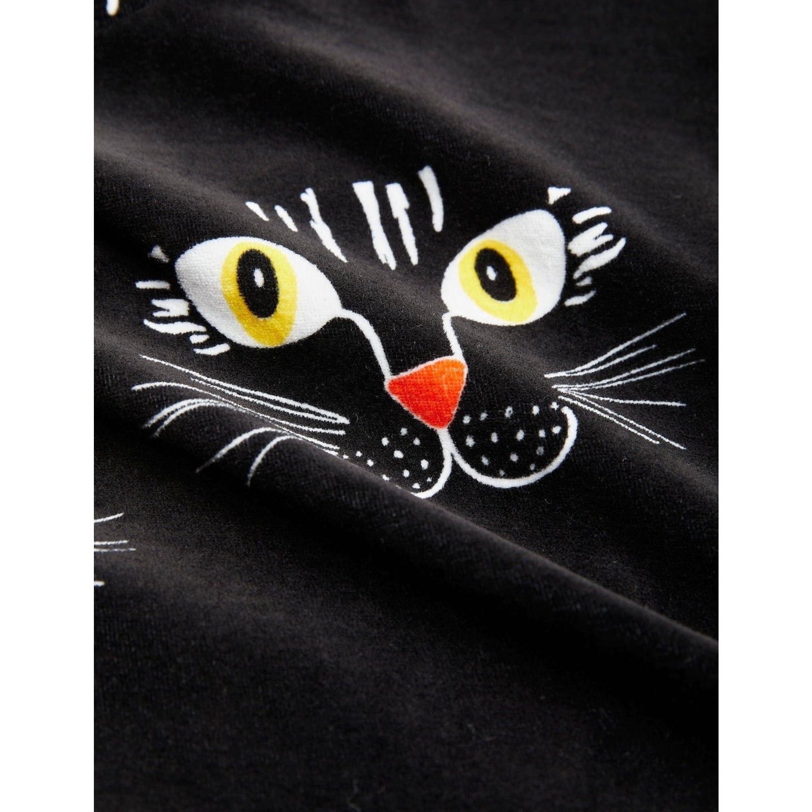 Cat Face Aop Velour Sweater