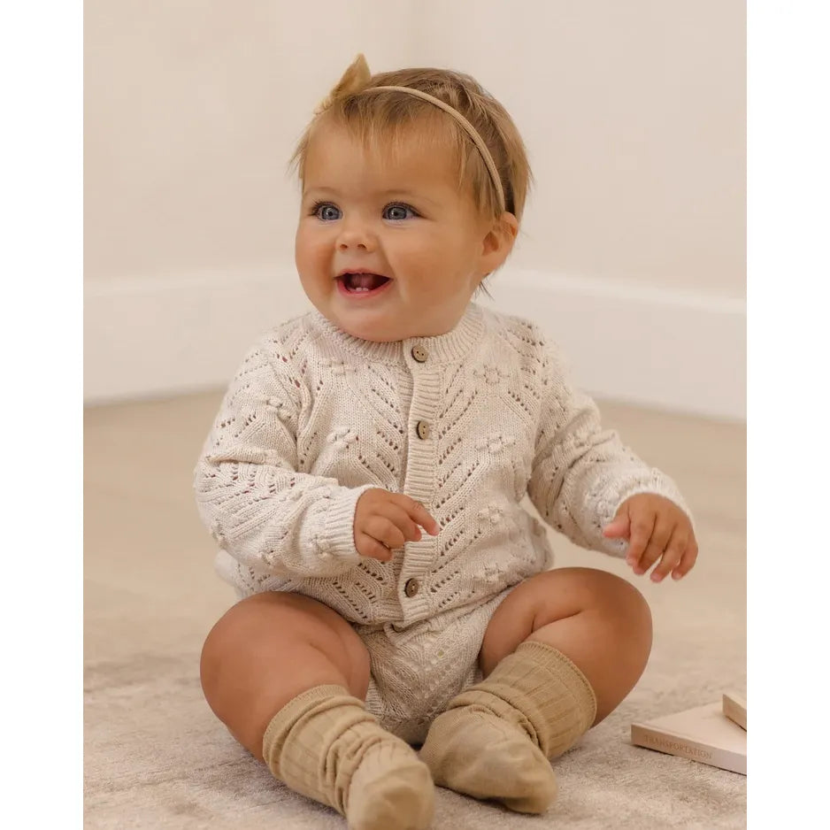 Knit Cardigan Heathered Oatmeal