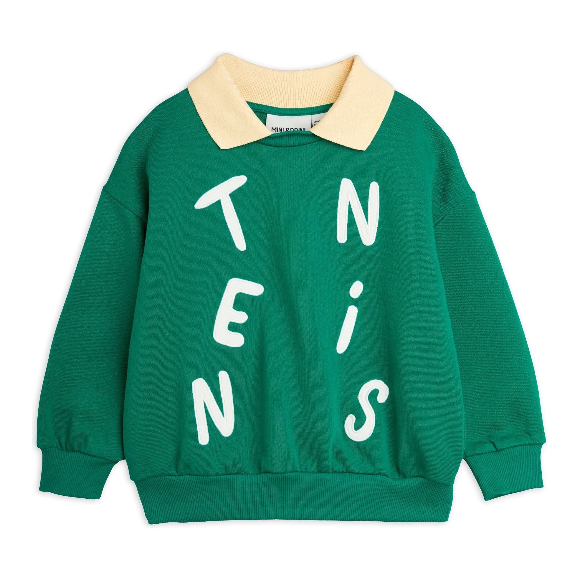 Tennis Split Cropped Collar Top Cotton Sweater
