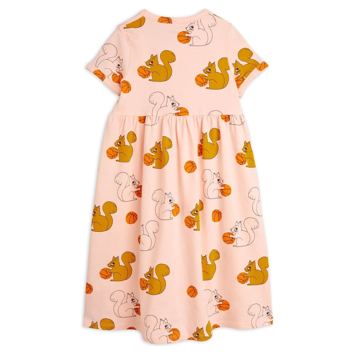 Squirrels Aop Ss Dress - Pink