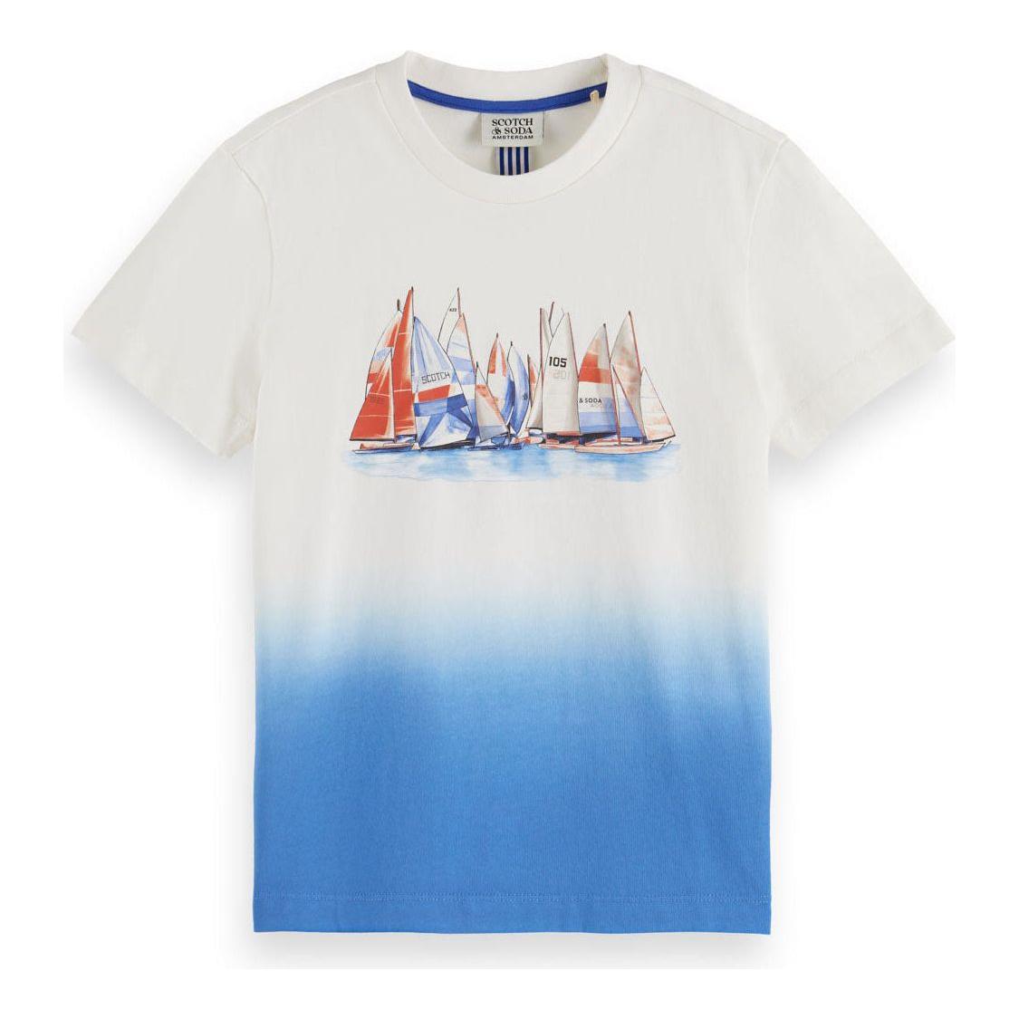 Relaxed-Fit Artwork Dip-Dyed T-Shirt - Off White