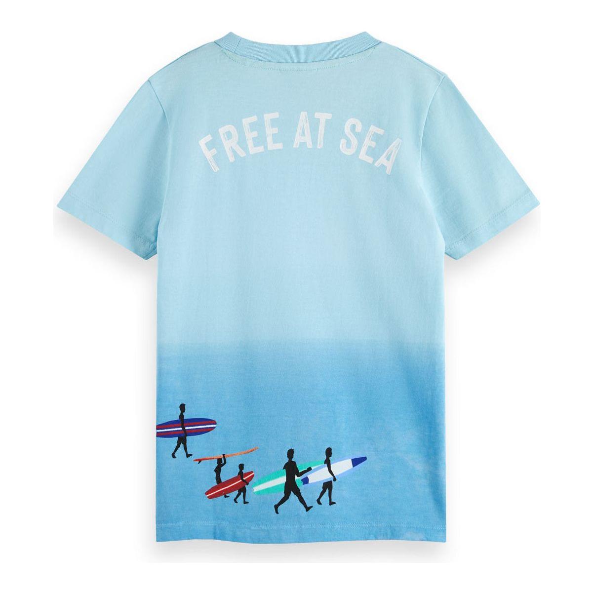 Artwork Dip-Dyed T-Shirt - Blue Lagoon