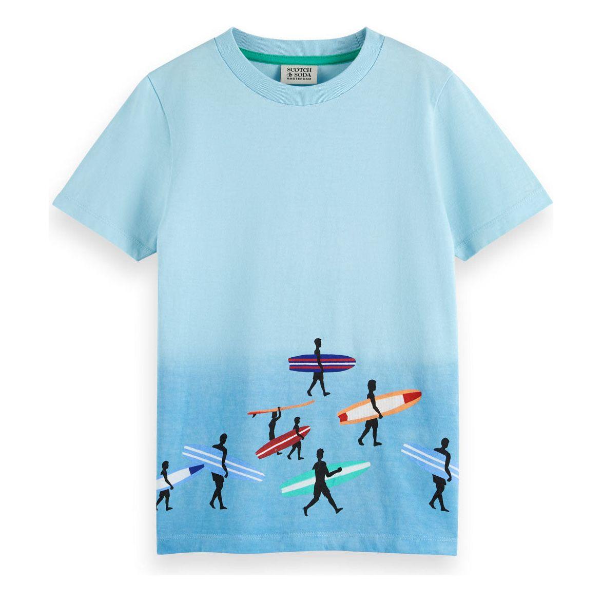 Artwork Dip-Dyed T-Shirt - Blue Lagoon