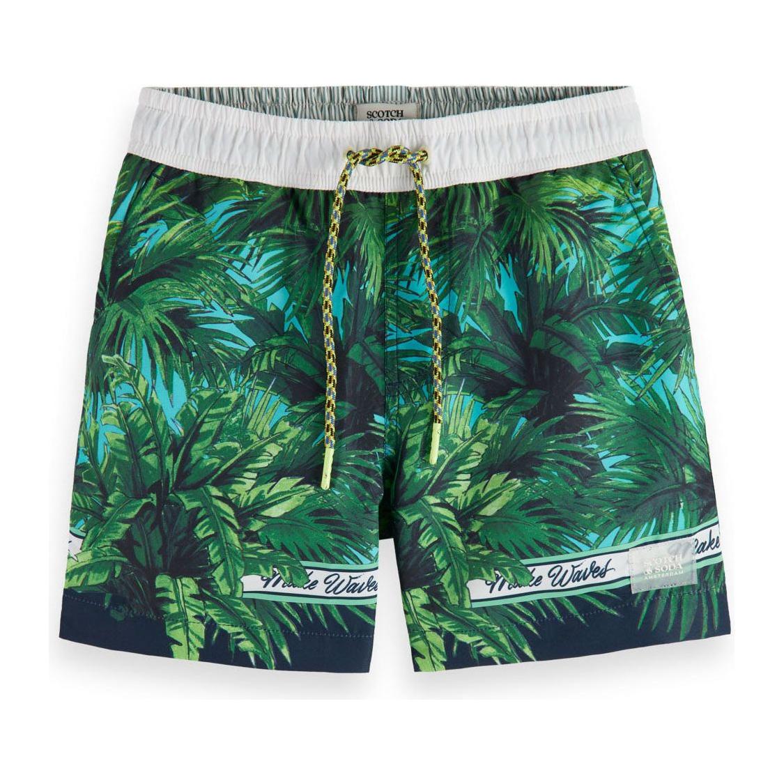 All-Over Printed Swimshorts - Palm Print