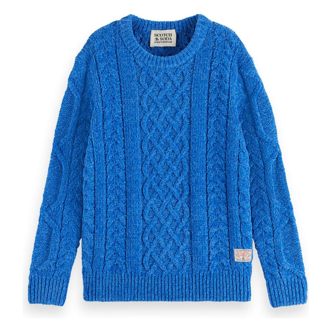 Chenille Knit Pullover - Bookclub Blue