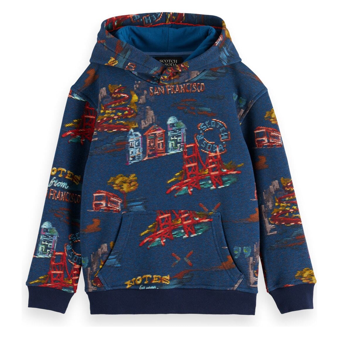 Relaxed Fit Printed Hoodie - Travel Notes