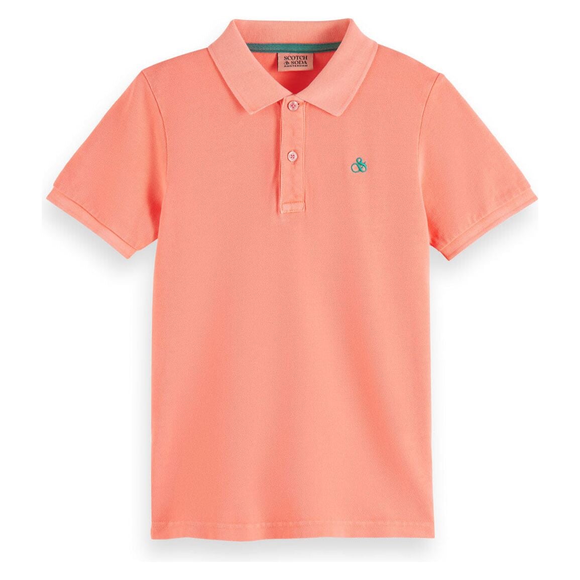 Pique Polo Shirt - Neon Coral