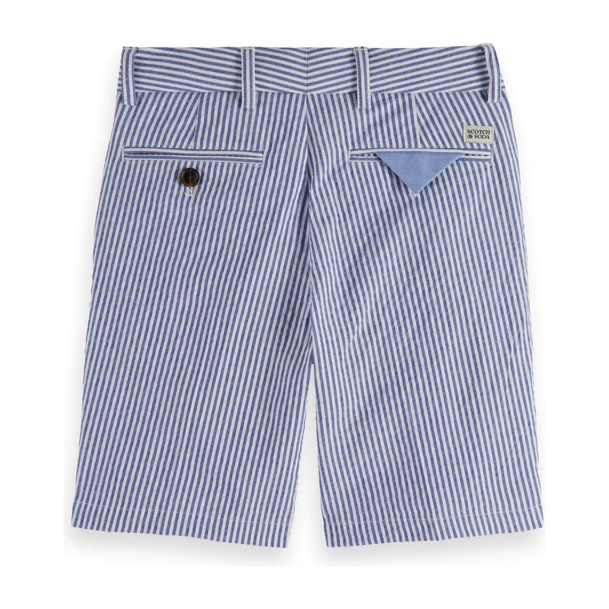 Seersucker Chino Shorts - Blue Stripe