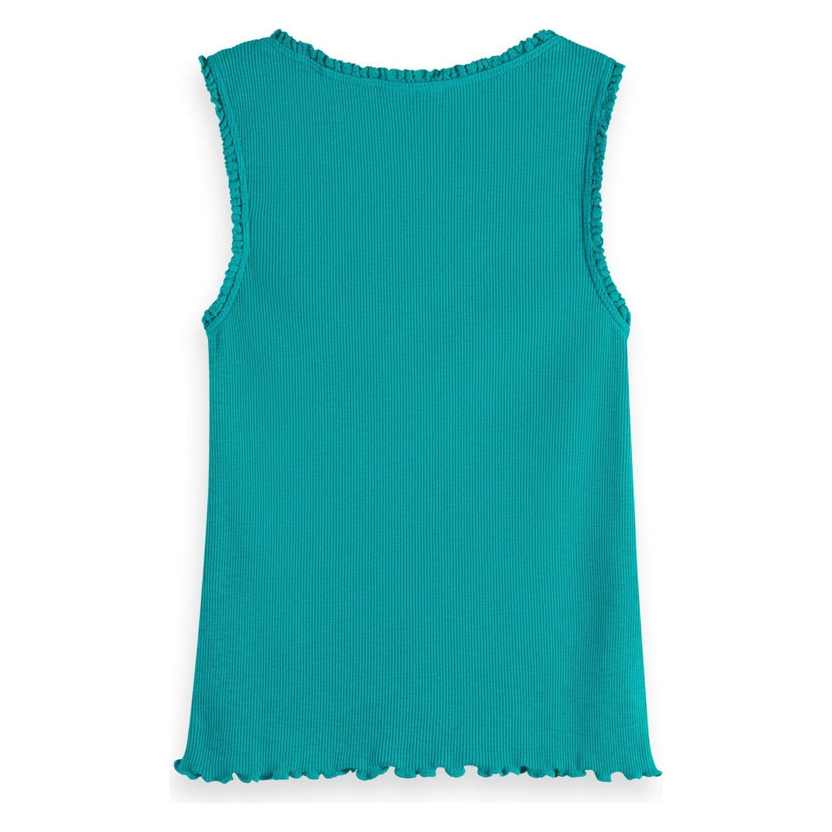 Fitted Ribbed Tank Top - Sea Green