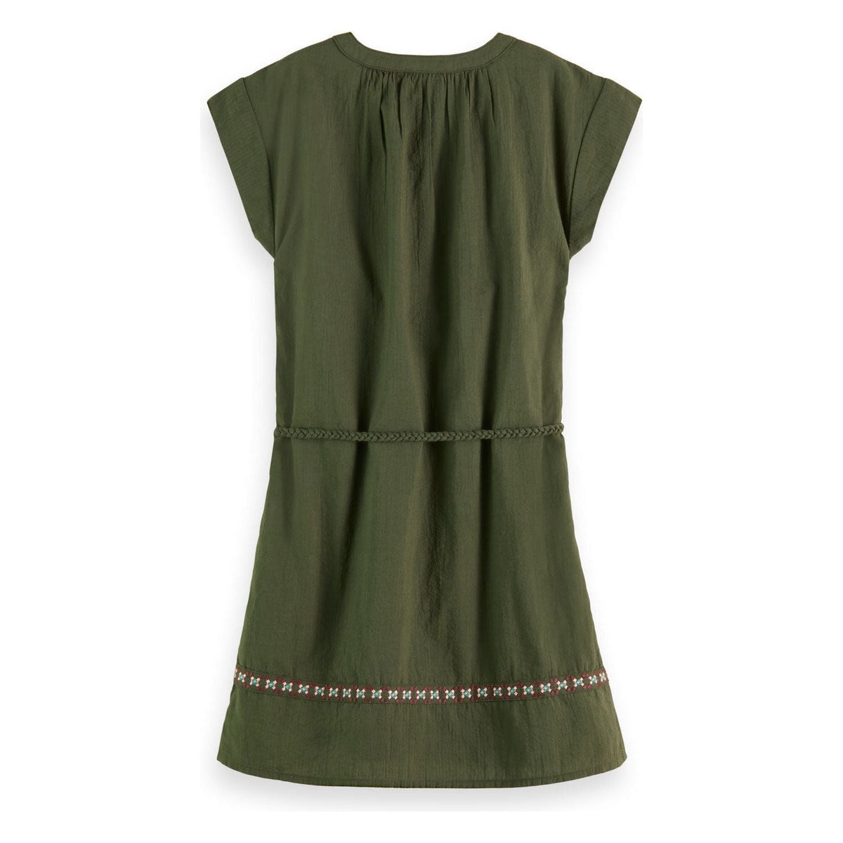 Embroidered Kaftan Dress - Seaweed Green