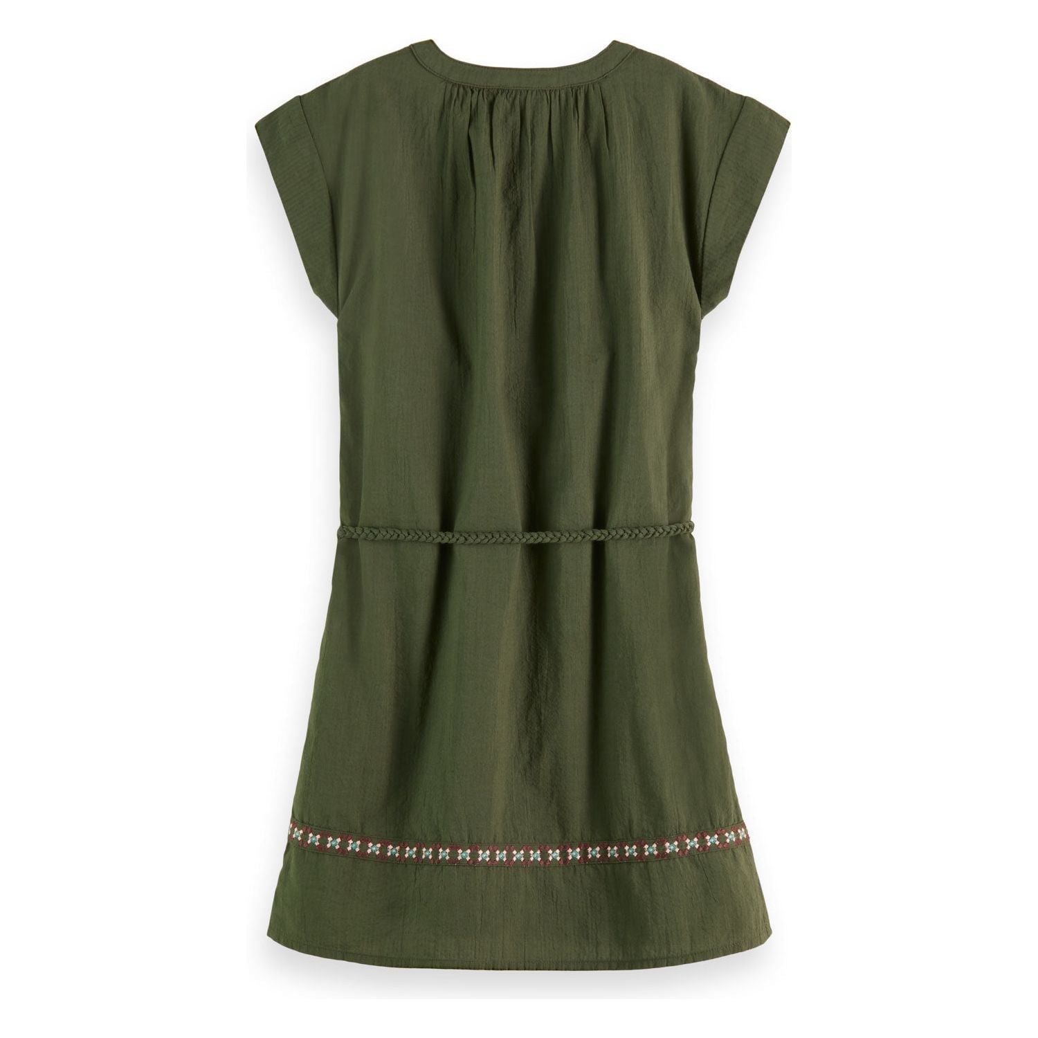 Embroidered Kaftan Dress - Seaweed Green