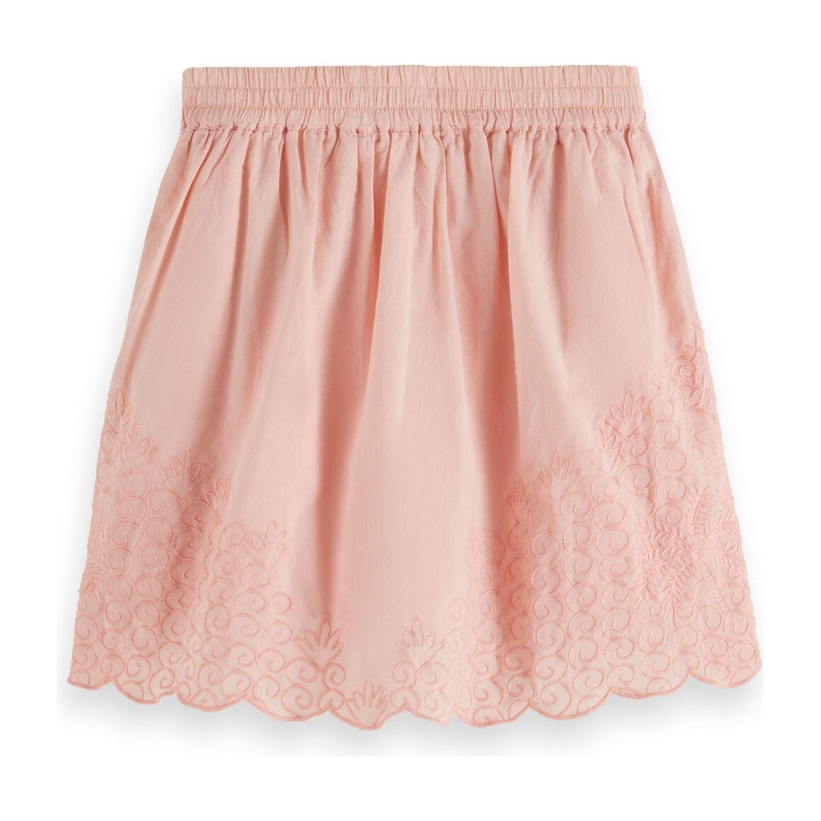 Embroidered Mini Skirt With Inner Shorts