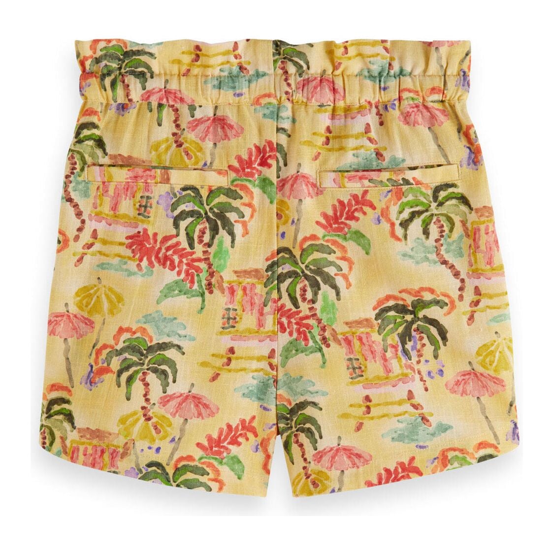 Printed Linen Shorts - Sunshine Surf