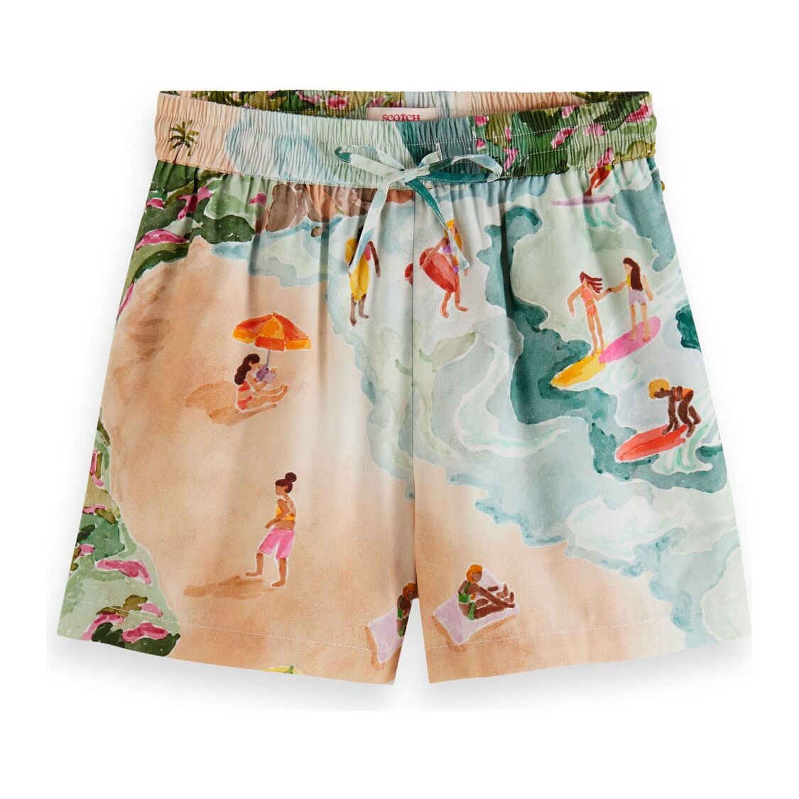 Printed Artwork Shorts - Beach Life