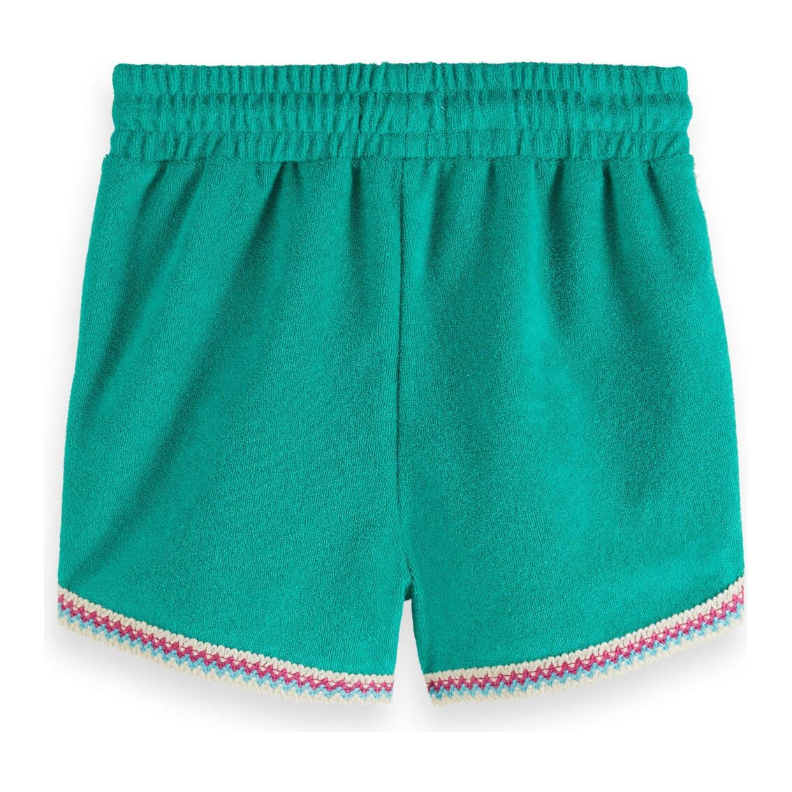 Contrast Hem Towelling Shorts - Ocean