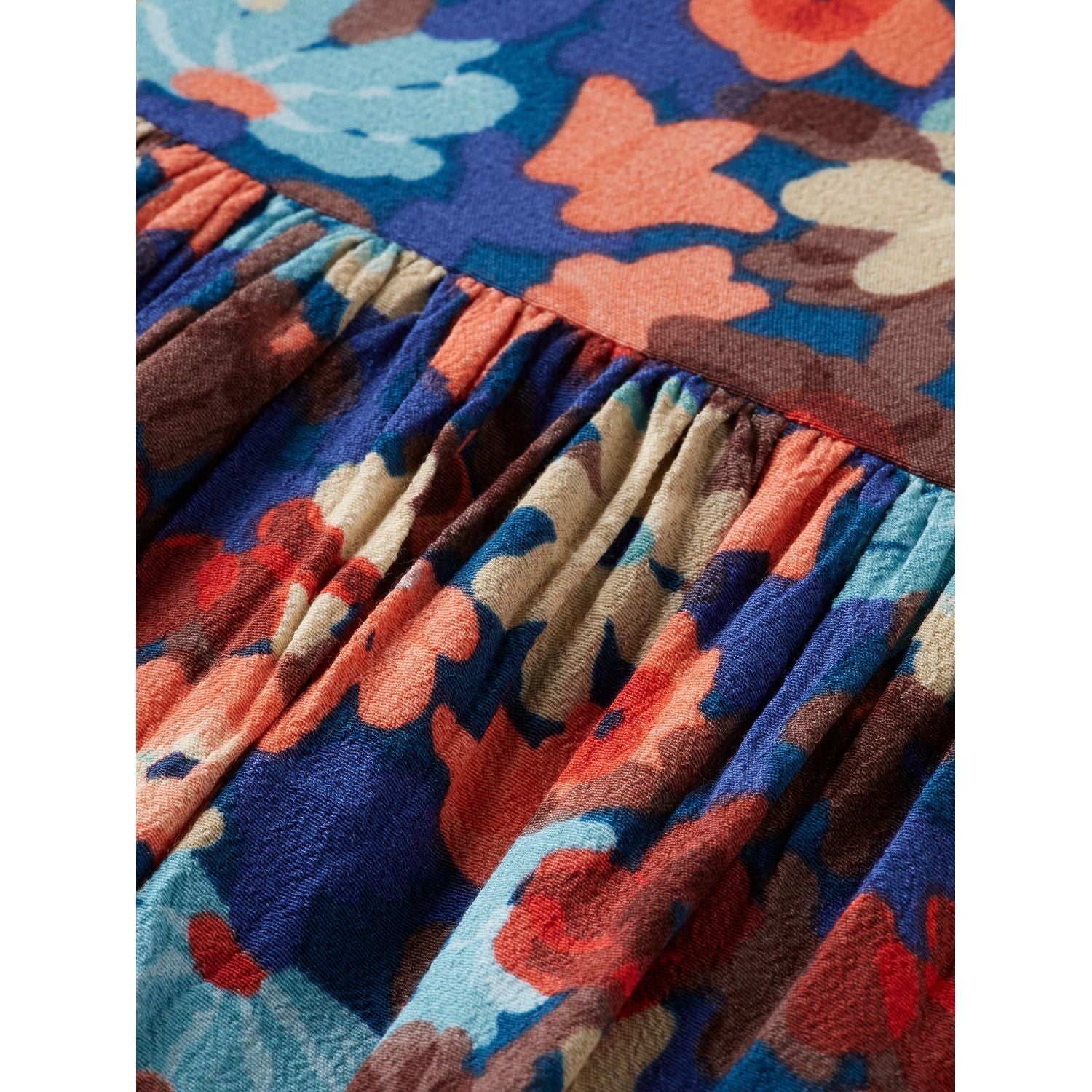 Printed Viscose Midi Dress - Floral Field