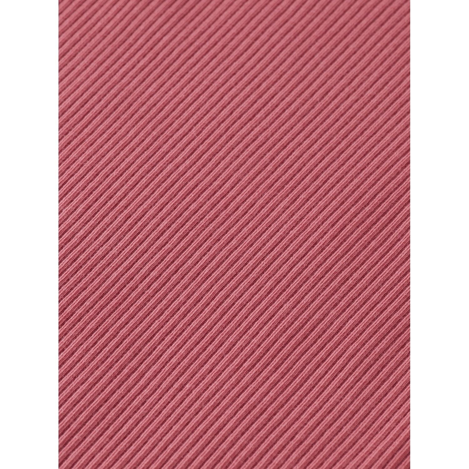 Long Sleeved Ribbed Top - Reunion Rose