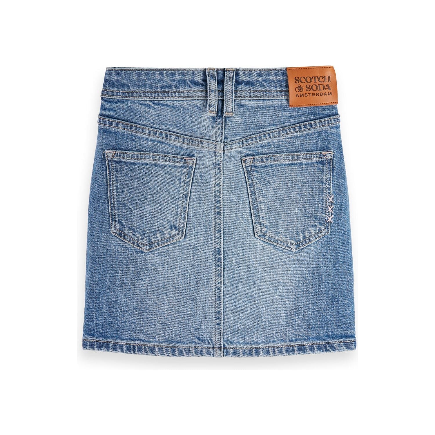 Denim Patch Pocket Skirt