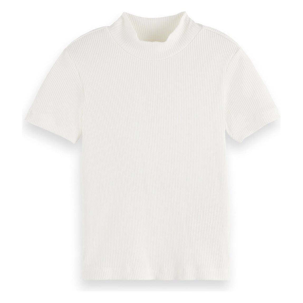 Slim Fit Mock Neck T-Shirt - Swan